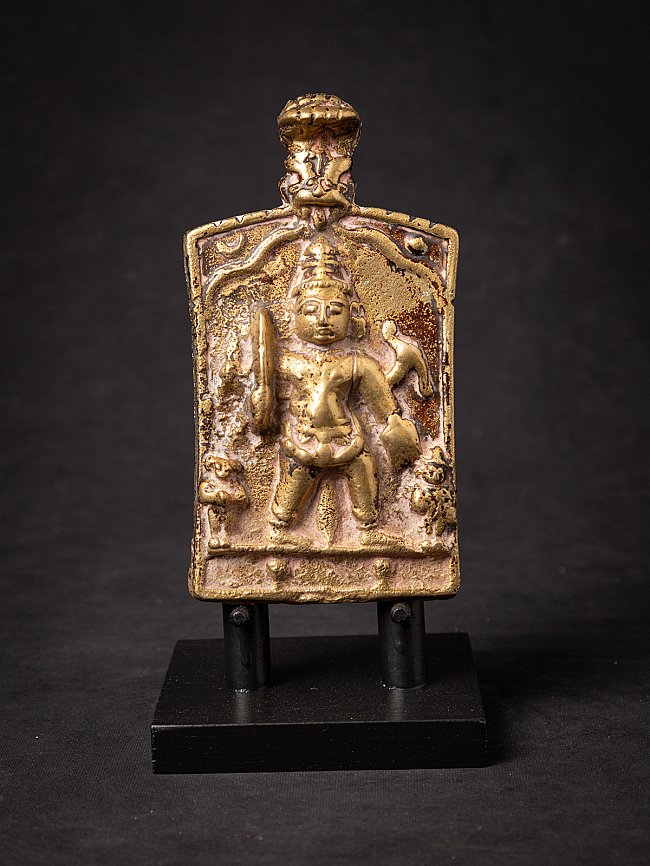 Antiek Indiaas bronzen paneel van Virabhadra