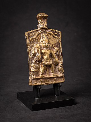 Antiek Indiaas bronzen paneel van Virabhadra