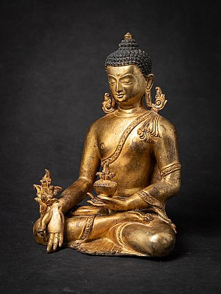 Alte bronze Nepalesische Medizin Buddha