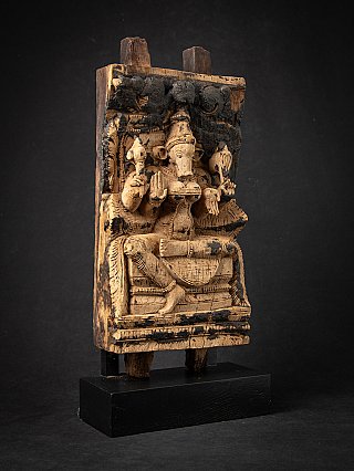 Antike indische Tempel Paneel aus Holz