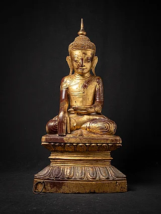 Antique wooden Burmese Shan Buddha