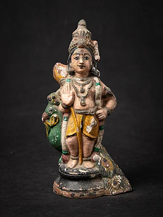 Antike Keramik-Figur des Hindu-Gottes Kartikeya