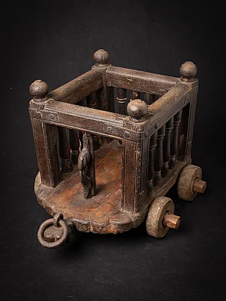 Antique wooden Indian temple chariot