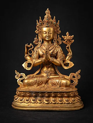 Old bronze Nepali Chenrezig statue