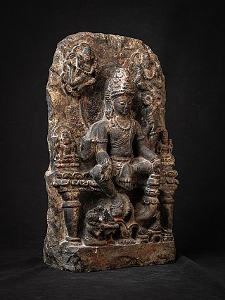 Antikes indisches Steinschnitzrelief von Avalokiteshvara (Padmapani)