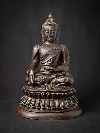Antique bronze Burmese Buddha statue