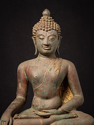 Besondere antike bronzene thailändische Buddhafigur
