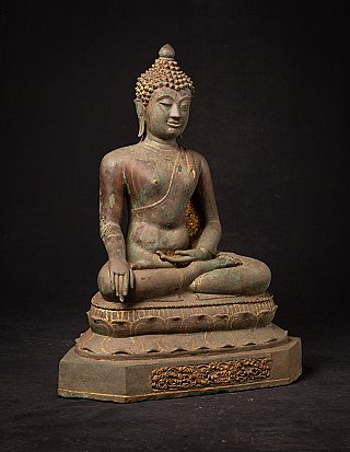 Besondere antike bronzene thailändische Buddhafigur