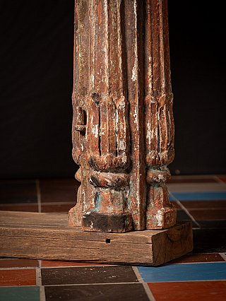 Antiek Indiaas Tempelraam Paneel