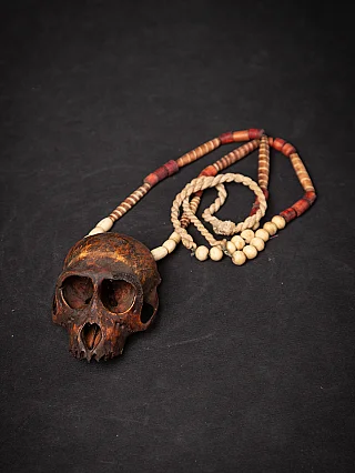 Old Naga necklace with monkey-skull