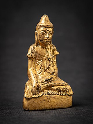 Antieke houten Birmese Boeddha