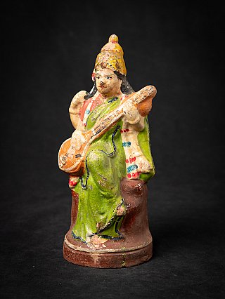 Antique pottery Saraswati statue
