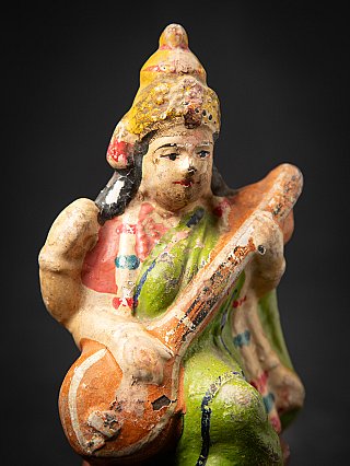 Antique pottery Saraswati statue