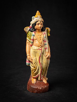 Antique Rama statue from India, full view from the front
