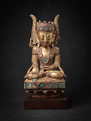 Antique wooden Burmese Shan Buddha