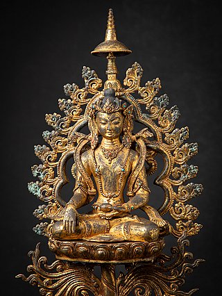 Antike bronze Nepalesische Buddhafigur