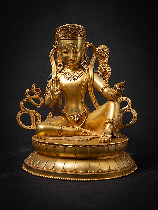 Newly made Nepalese bronze Indra statue of exceptional quality