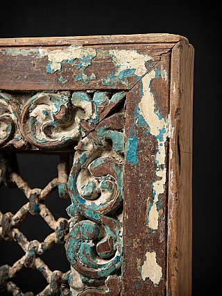 Antike Indiase Holzfenster