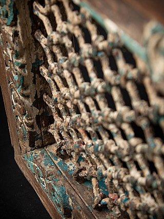 Antike Indiase Holzfenster