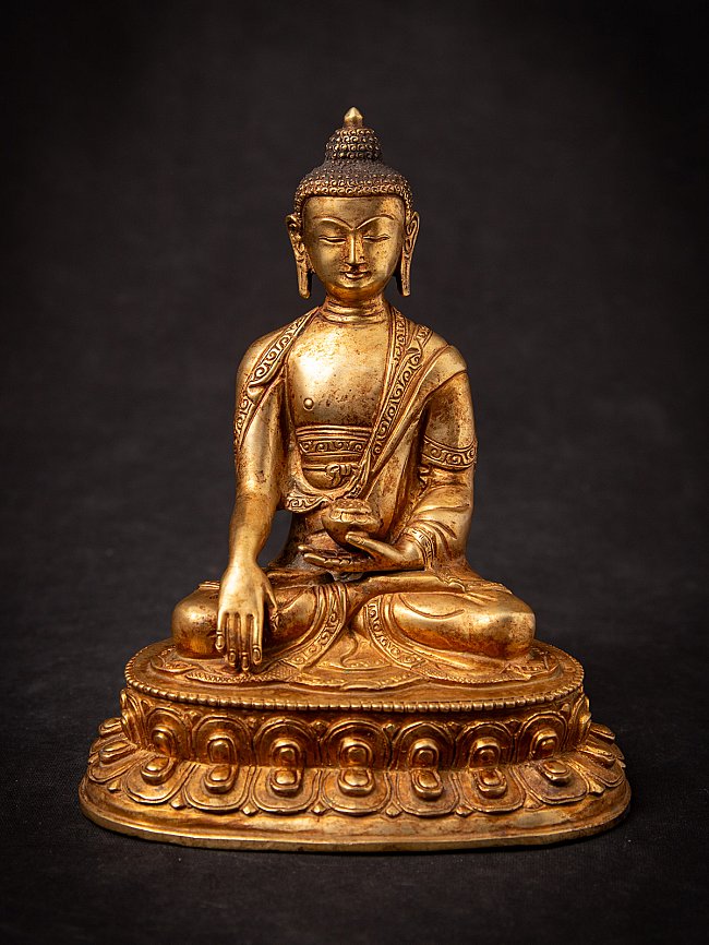 Oude bronzen Nepalese Boeddha