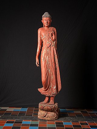 Bijzondere grote antieke Birmese Boeddha