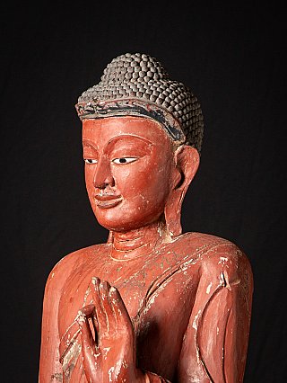Spezielle große antike burmesische Buddhafigur