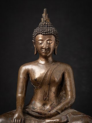Sehr besonderer antiker bronzener Thailandischer Sukhothai Buddhafigur