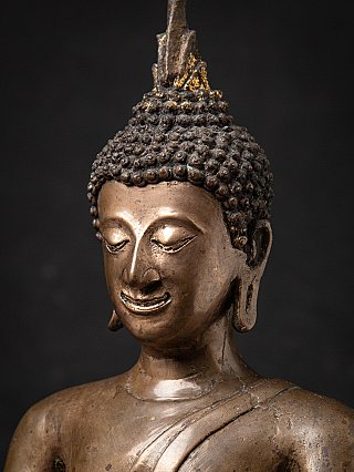 Sehr besonderer antiker bronzener Thailandischer Sukhothai Buddhafigur
