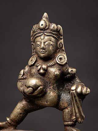 Antique Tibetan silver statue of Jambhala