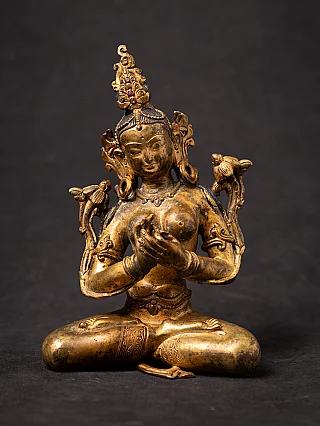 Old bronze Nepali Green Tara statue