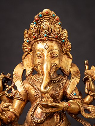 Old bronze Nepali Ganesha statue