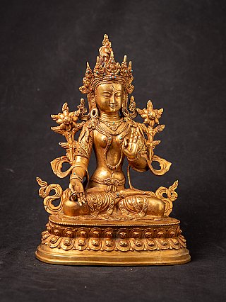 Alte Bronzefigur der nepalesischen Weißen Tara.