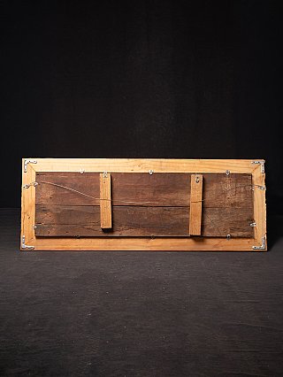 Antikes hölzernes vergoldetes Buddha-Paneel