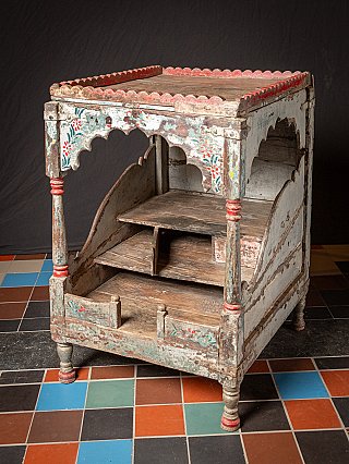 Antiek houten Indiaas altaar - tempel