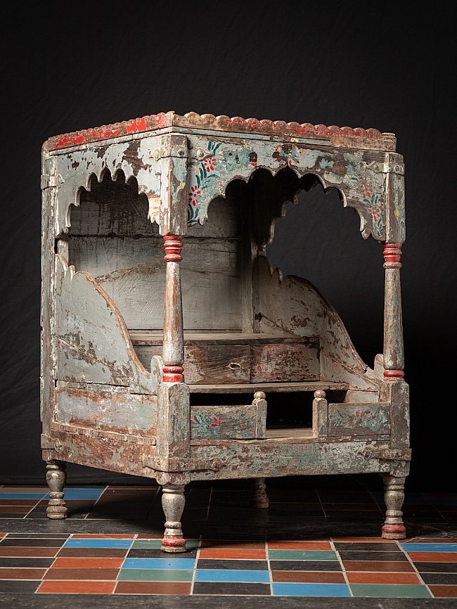 Antiek houten Indiaas altaar - tempel