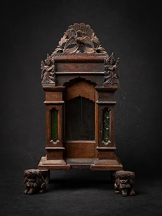 Antique wooden Burmese Temple