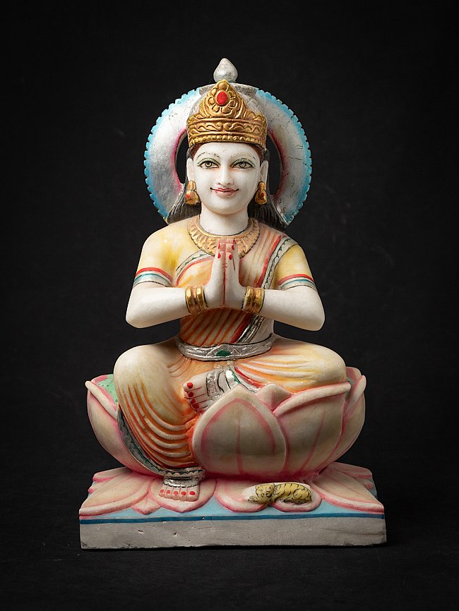 Old marble statue of the Hindu goddess Parvati Mata