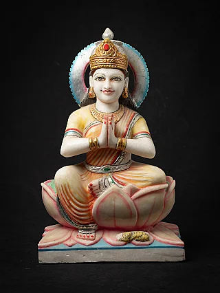 Old marble statue of the Hindu goddess Parvati Mata