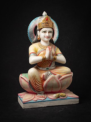 Old marble statue of the Hindu goddess Parvati Mata