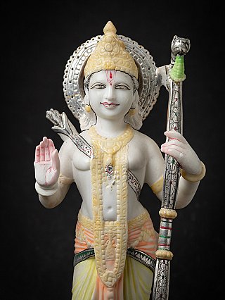 Alte indische Marmorskulptur von Rama
