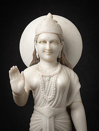 Oud marmeren beeld van Brahmacharini