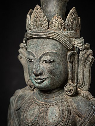 Antieke bronzen Birmese Boeddha