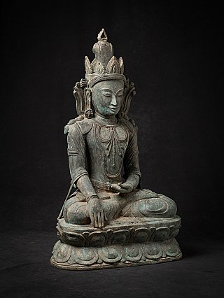 Antieke bronzen Birmese Boeddha