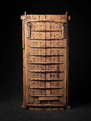 Antique wooden Indian temple doors