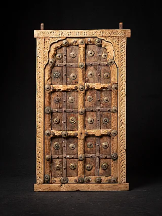 Antique wooden Indian temple doors