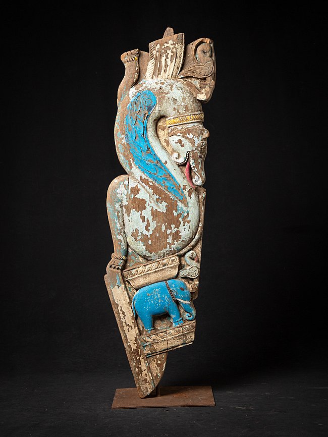 Antique wooden Indian Tempel fragment