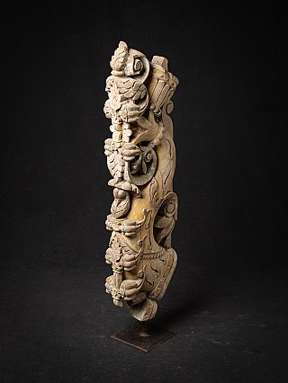 Antiek houten Indiaas tempelfragment