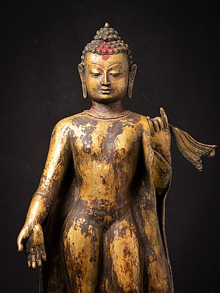 Großer antiker Bronze Shakyamuni Buddha