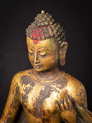 Großer antiker Bronze Shakyamuni Buddha