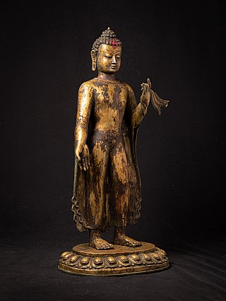Großer antiker Bronze Shakyamuni Buddha